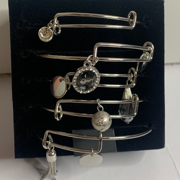 Christopher & Banks Silver Charm Bracelet Set - Picture 5 of 9